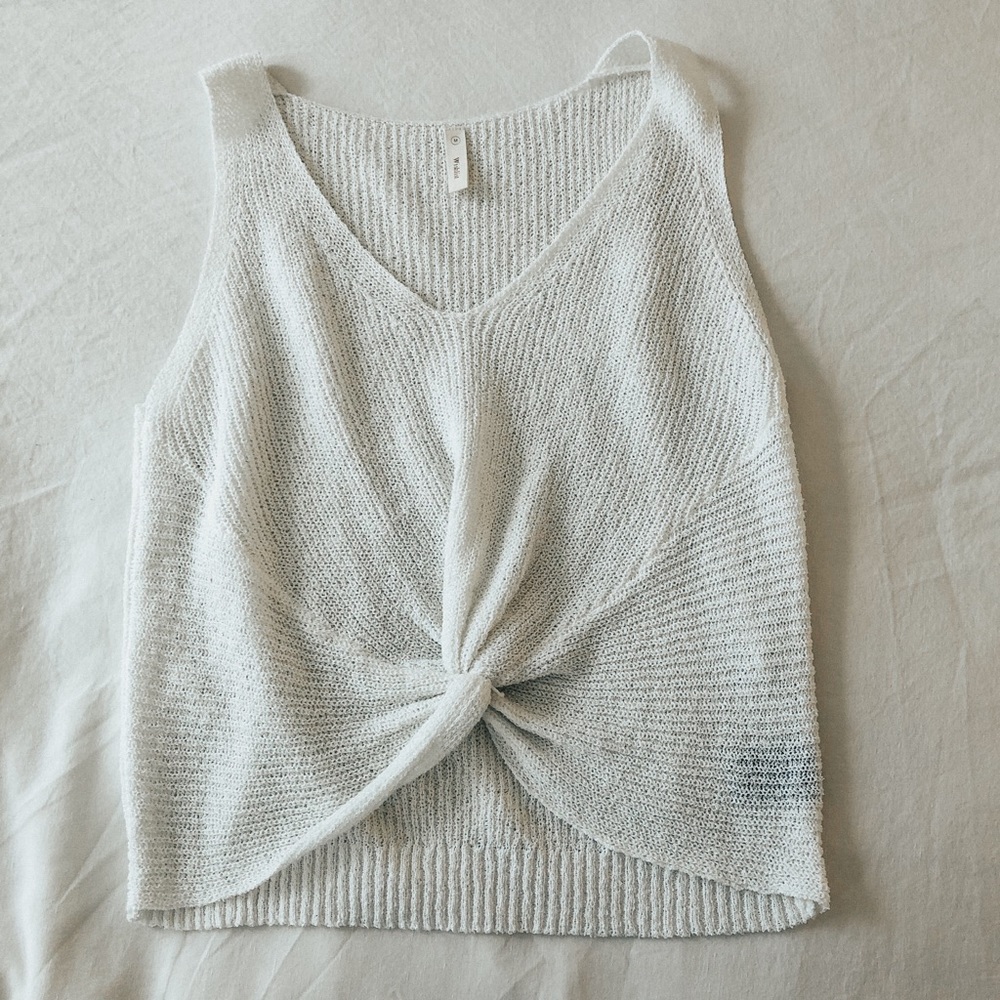 Twist front tank top